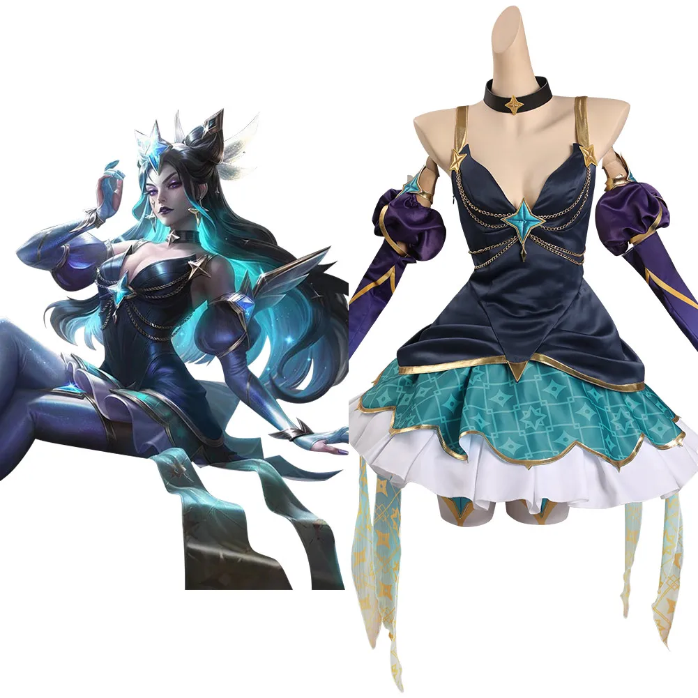 

LOL Syndra Star Guardian Cosplay Costume Outfits Halloween Carnival Party Suit