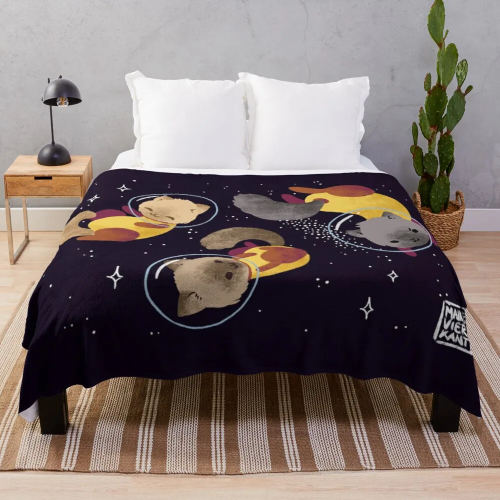 

Space Cats Boho Luxury Blanket Vintage Style Blanket Throw Blankets