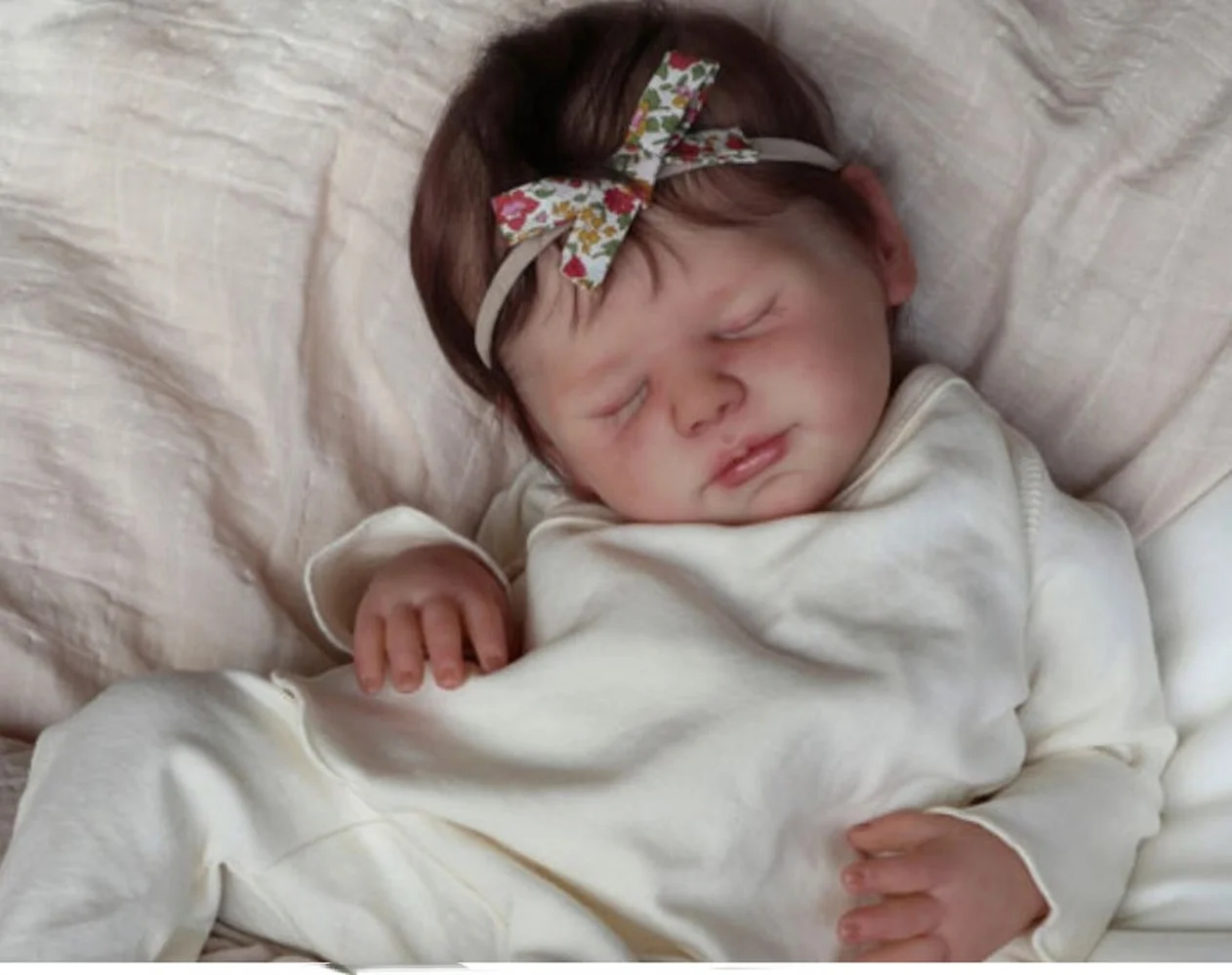 

20Inch Reborn Doll Kit Viviana Cute Sleeping Baby Dolls Soft Touch Unfinished Unpainted Doll Parts with Body Bebe Reborn Kit
