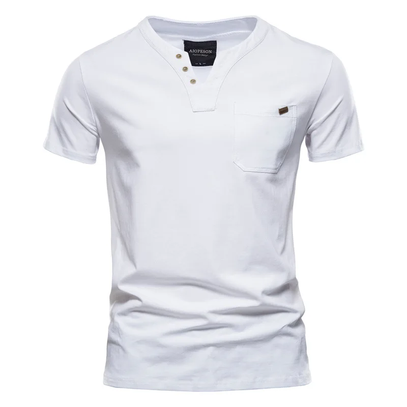 

Summer Japanese casual T-shirt men's fashion trend sports T-shirt slim fit cotton pocket men's T-shirt