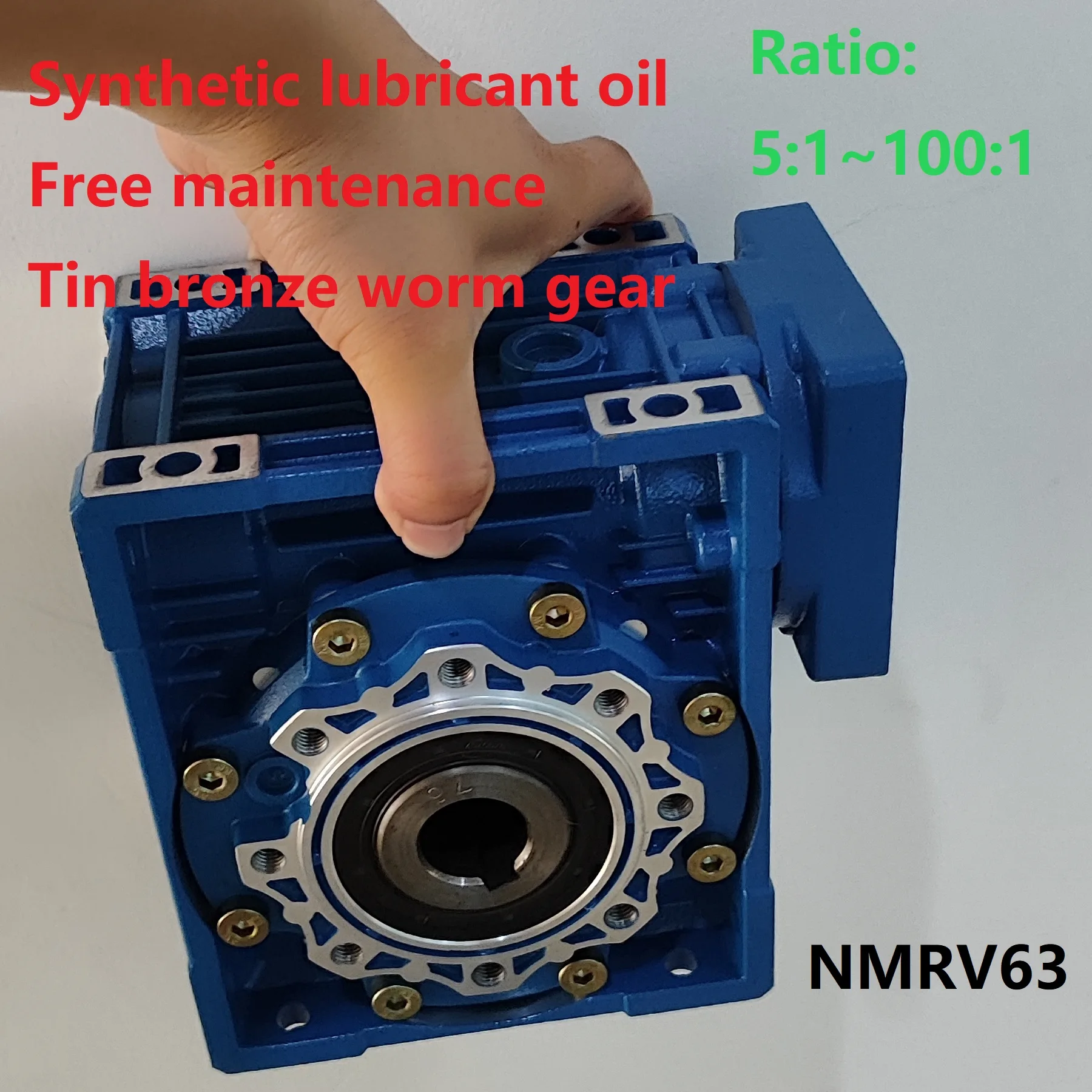 Фото Приводная ручка Колесо Червячная коробка передач CYRV75 NMRV75 Соотношение 80:1, коробка передач Бесплатное обслуживание Синтетическое масло №4