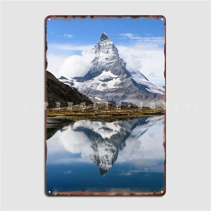 Маттерхорн отражения металлическая табличка плакат вечерние настенная роспись