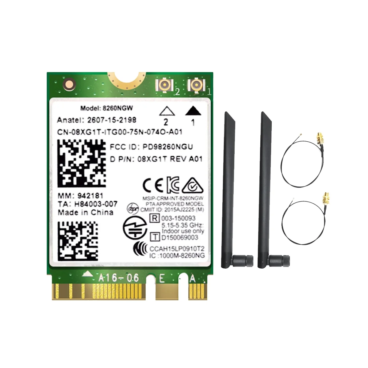 8260 8260NGW Wi-Fi карта + 2X8DB антенна 2 4G/5 ГГц 867M Bluetooth 4 NGFF M.2 модуль беспроводной карты для