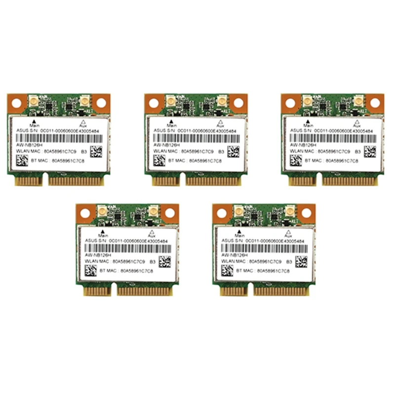 

5X SSEA New For Azurewave AW-NB097H AW-NB100H AW-NB126H AR3012 AR5B225 Half Mini PCI-E Wifi BT4.0 Wlan Wireless Card