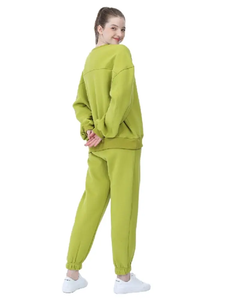 Женский зимний свитер с капюшоном комплект из двух предметов флисовый