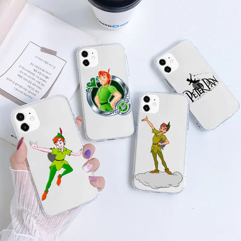 

A-1 Peter Pan Transparent Cutout Soft Case for iPhone 8 7 Plus 6 6S 5 5S SE X XR XS Pro Max