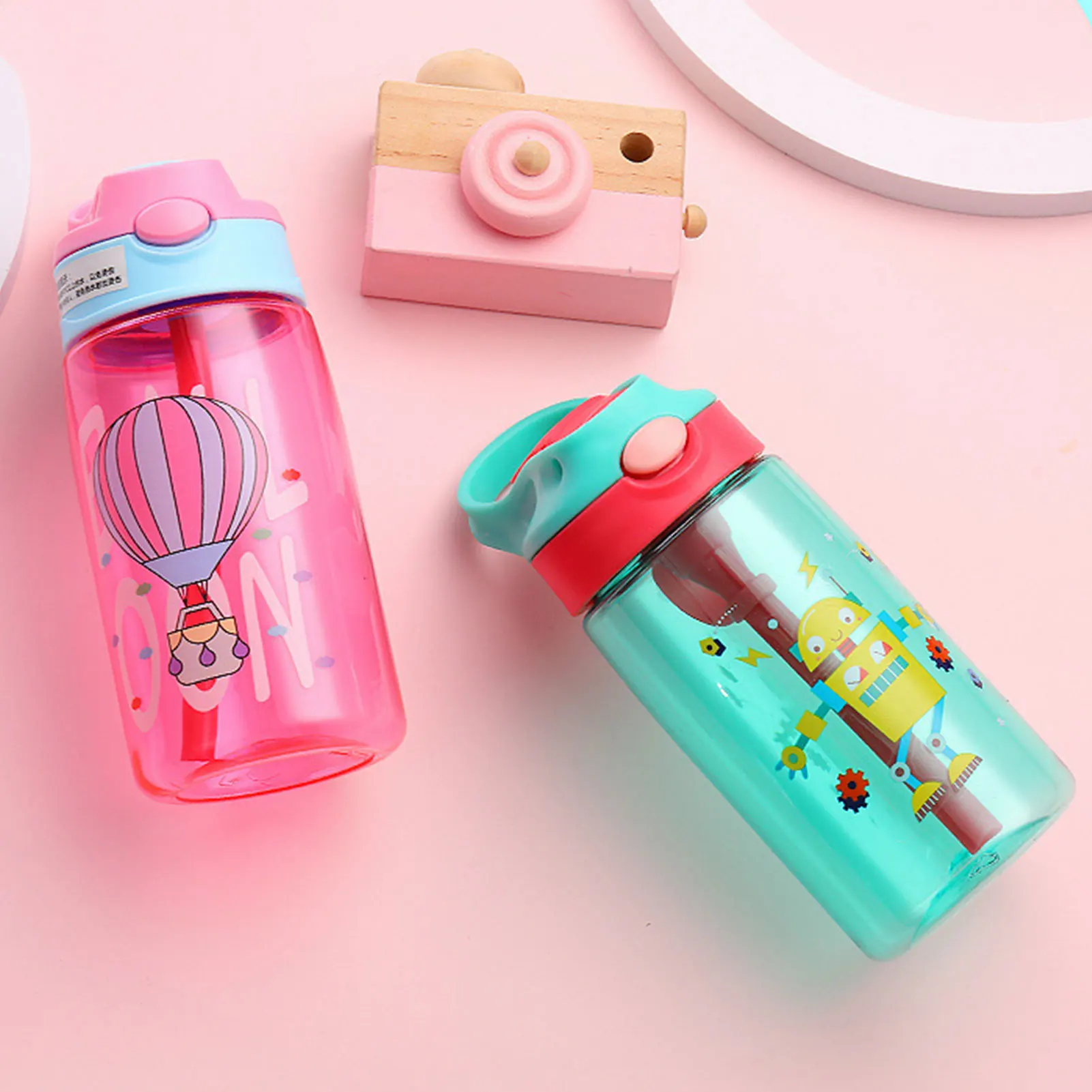 Beach Life Kids Water Bottle Leak-Proof Design Bottle for Sports Cycling Camping