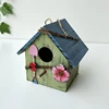 Creative Wooden Bird House Garden Villa Balcony Wall Hanging Bird Nest Exquisite Bird Cages Outdoor Garden Decoration 5
