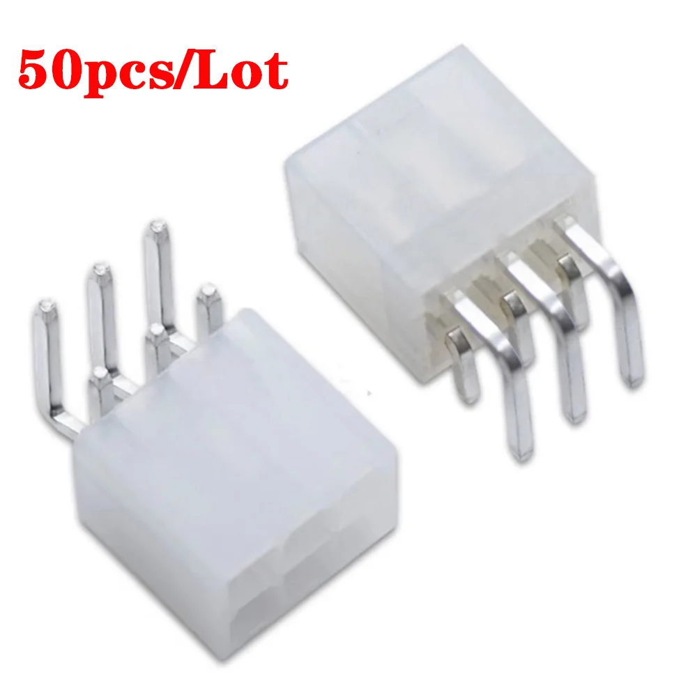 

50pcs 6-Pin BTC BCH LTC ZEC ETH DCR Miner Connector Socket Power Looper for Asic Antminer S9 T9 S9j S9k Z11 L3 M3 PCB Male Heade