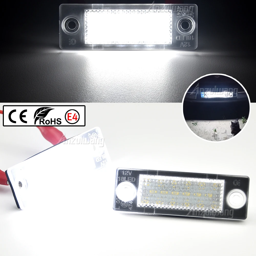 Фото Для VW Caddy Transporter T5 Passat Golf Touran Jetta для Skoda Canbus светодиодные фонари заднего номерного знака автостоянки №1