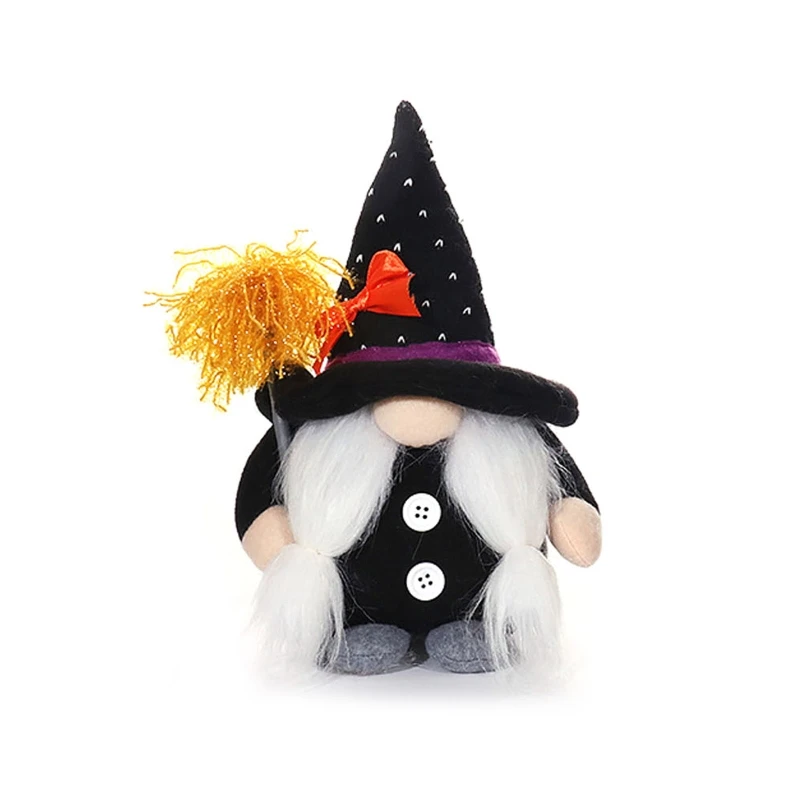 72XD Luminous Halloween Gnomes Plush Doll, Elf Dwarf Faceless Doll, Halloween Thanksgiving Day Dwarf Home Decor Gnome Gifts