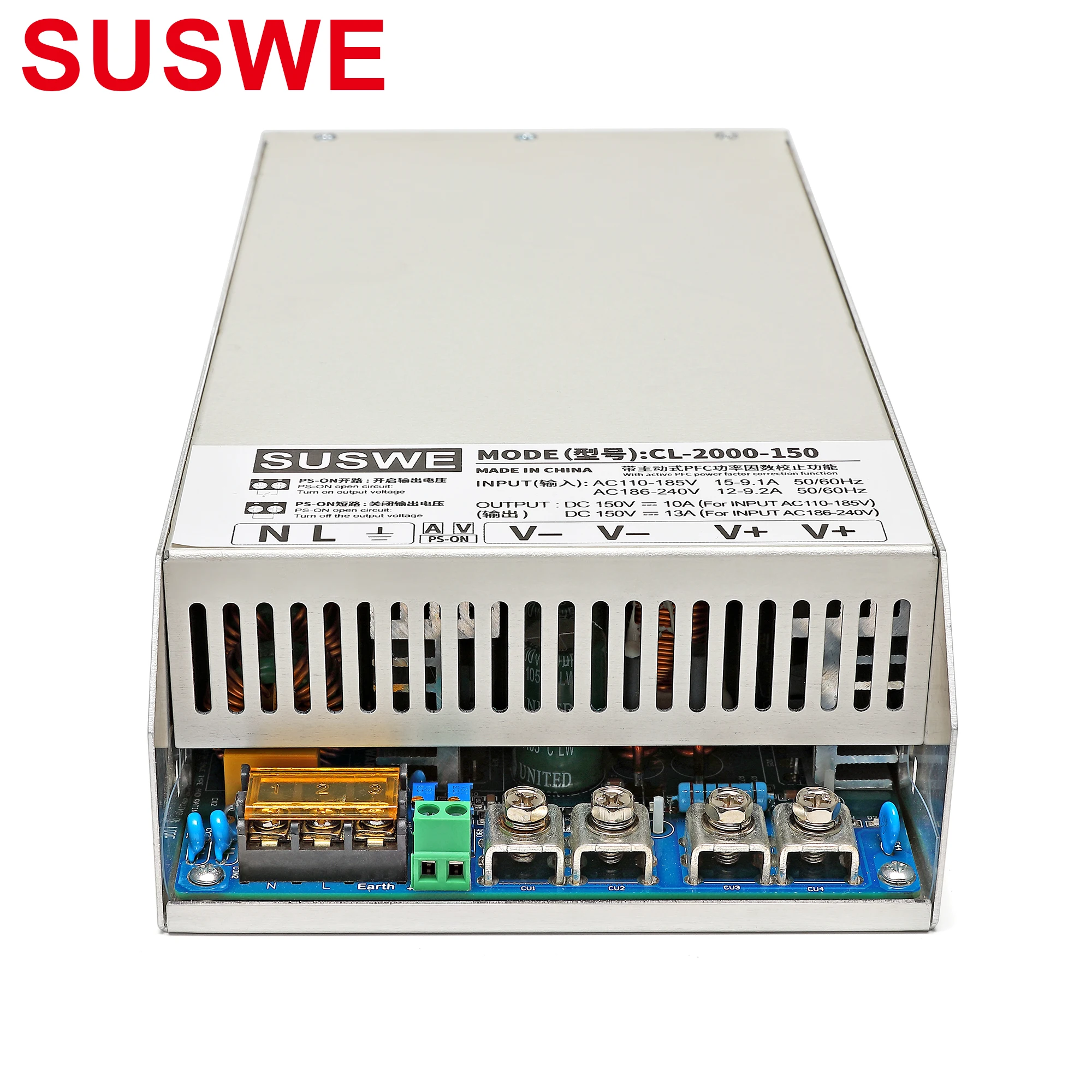 

1800W (PFC) high-power adjustable DC switching power supply 24V/27V/30V/36V/40V/42V/45V/48V/60V/80V/110V/150V/220V/250V/300V