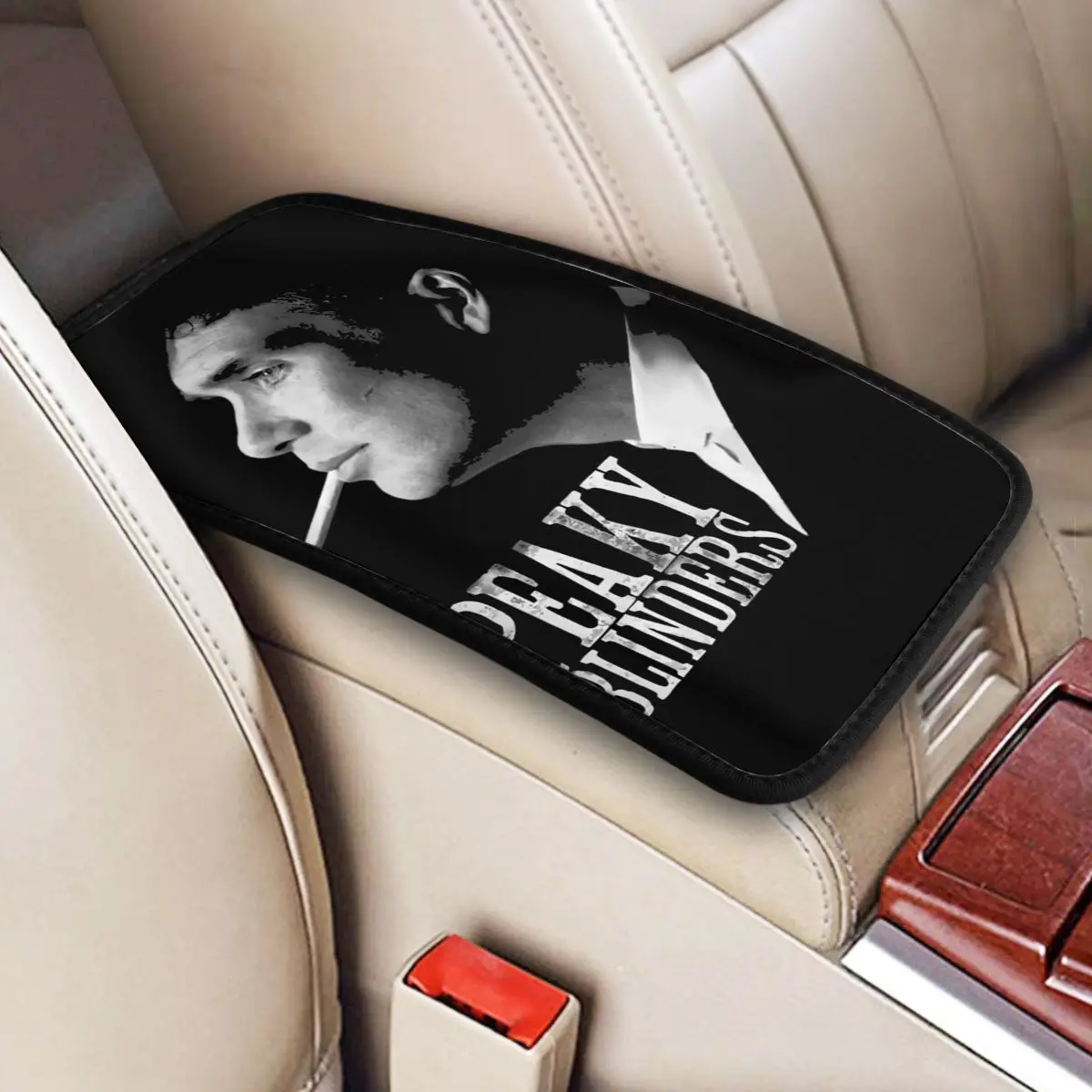 

Car Armrest Cover Mat Peaky Blinders Breathable Center Console Protective Cushion Pad Tommy Shelby Car Interior Accessories