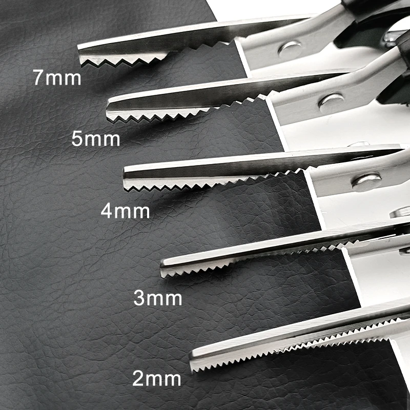 Профессиональные ножницы для шитья из нержавеющей стали, 23,5 см, швейные ремесленные ножницы, зигзаг, инструмент для декоративных кромок