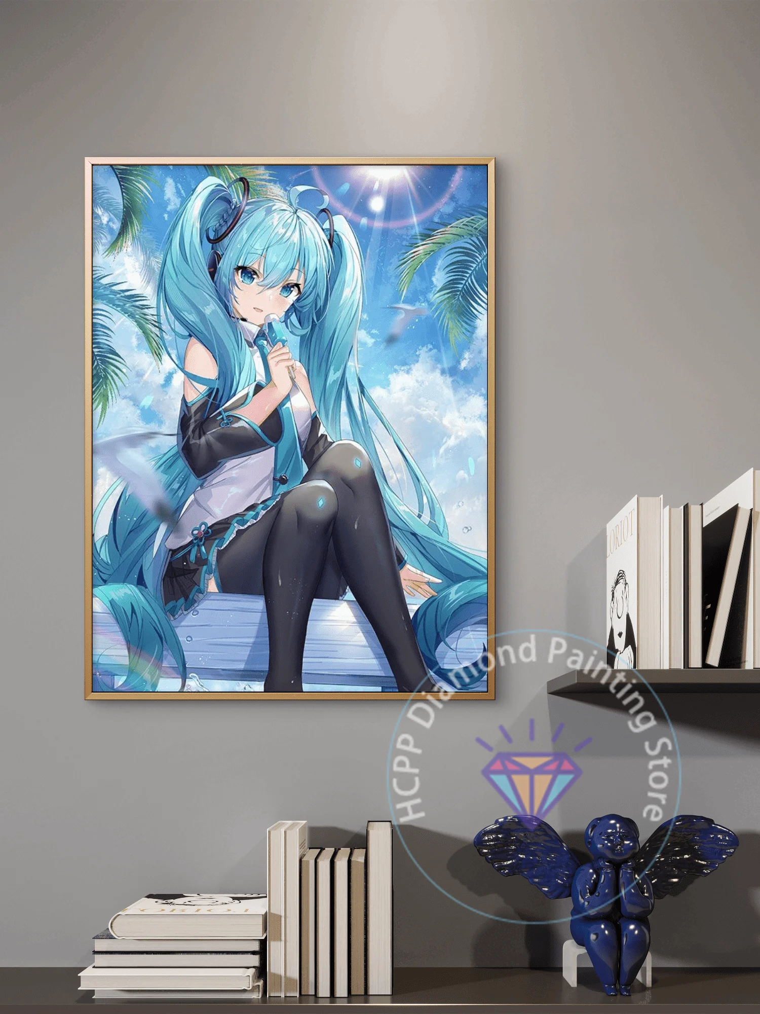 Фото Смола AB Фея пыль 5D DIY H-Hatsune M-Miku Singer Набор алмазной живописи Алмазная вышивка крестиком Ручная работа Художественный подарок Ремесла Домашний декор №2