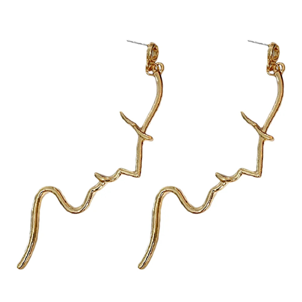 

Earringswomen Face Dangle Girls Ear Abstract Jewelry Teen Trendy Dropdecor Alloy Womens Fashionable Lady Geometric Design Human