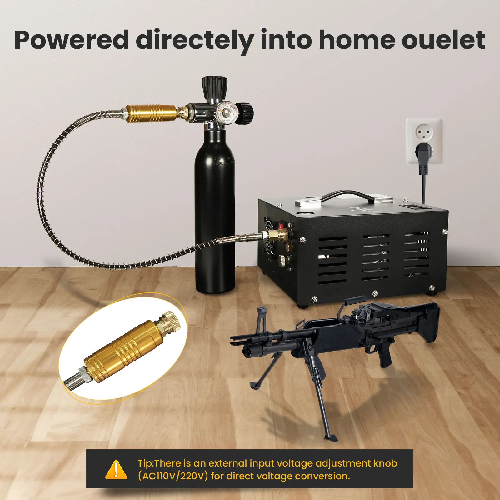 Воздушный компрессор TUXING 4500Psi PCP встроенный трансформатор электрический