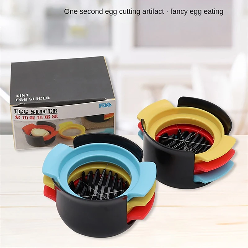 

Слайсер для яиц 3 в 1, для разрезания яиц, для приготовления бытовых фруктов, сосисок, цветов, для бэнто, шейпер, кухонные аксессуары, защита от ржавчины