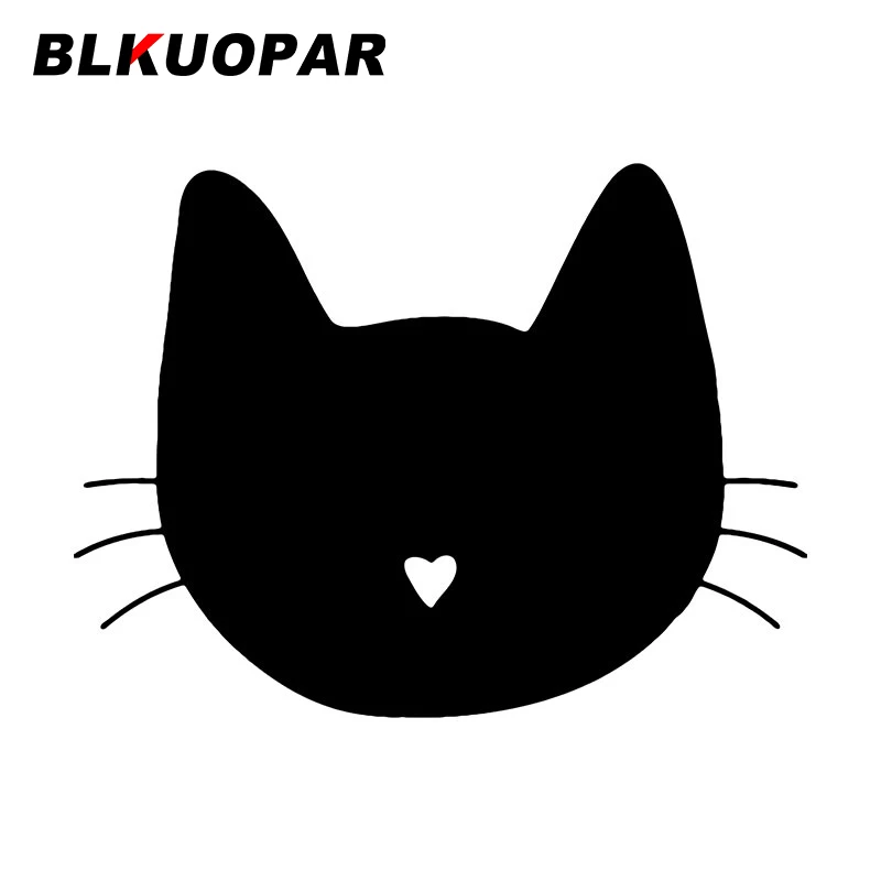 Наклейки для автомобилей "Сердце кошки на носу" BLKUOPAR, защита от царапин, графические декали для окон, каравана, домов на колесах, холодильника, серфинга и дверей.