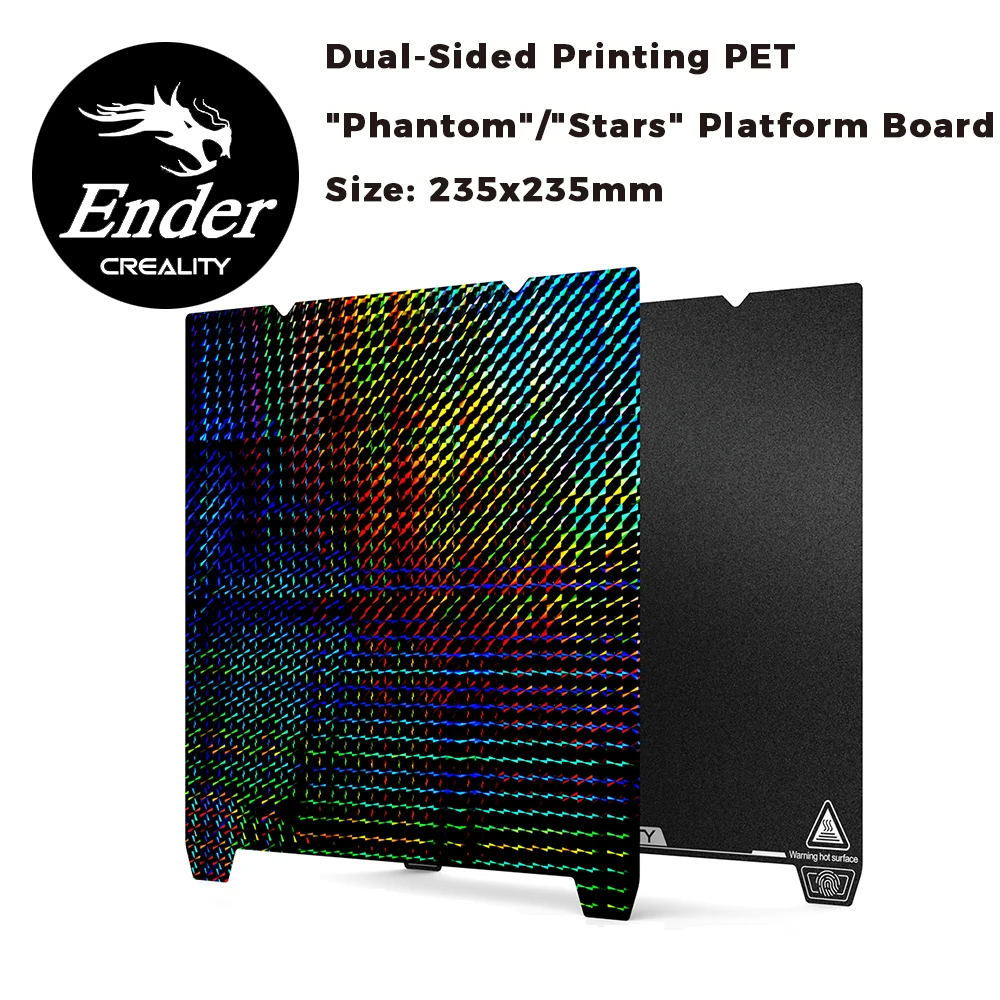 Платформа из ПЭТ с двусторонней печатью Creality &quotPhantom&quot/&quot Starars 235x235 мм для Ender-3 V3