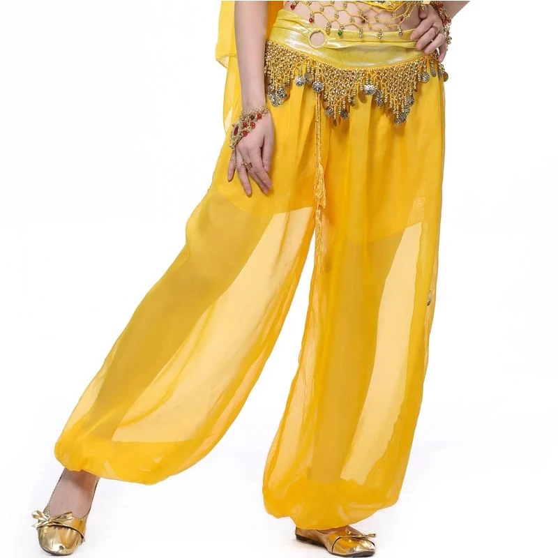 Newest Women's Genie Harem Pants Belly Dancing Tribal Costume Shinny Bloomers Trousers belly dance pants