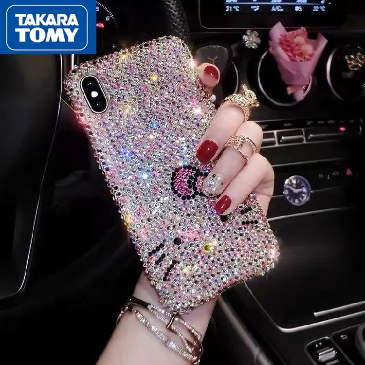 

TAKARA TOMY New Hello Kitty for IPhone 12 12 Pro Max13 13 Pro 13 Pro Max Cover IPhone 11 Pro Max X XS MAX XR Rhinestone Case