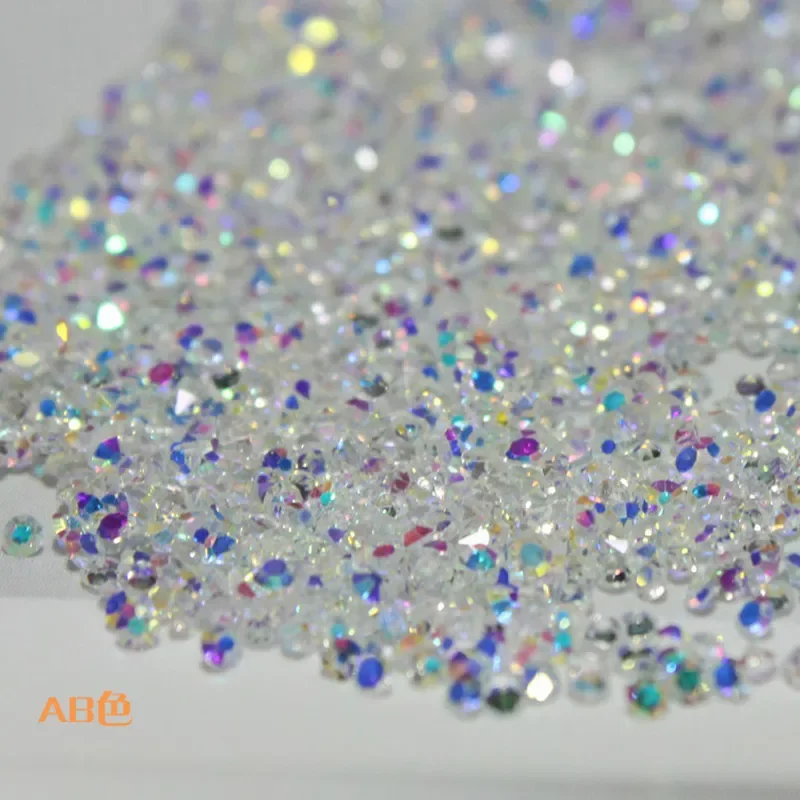 

New 1.0 to 1.6mm 1440pcs AB Chaton Glass pixie Nail Art Rhinestone Micro Manicure Nails Decoration Tiny Mini Rhinestones
