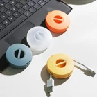 Портативный круглый USB устройство для сматывания шнура питания и небольшой Кабельный организатор вращающийся Органайзер линии передачи данных коробка для хранения телефона зарядное устройство для сматывания шнура питания