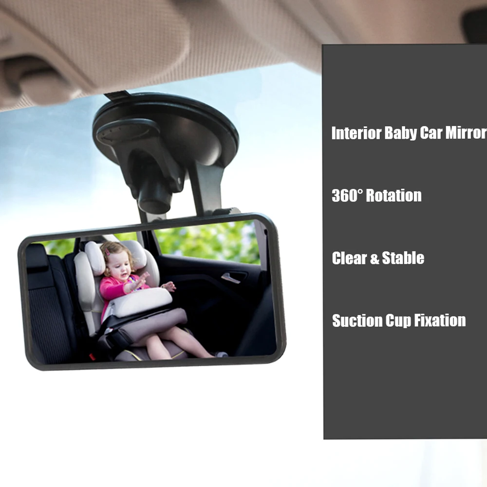 Детское автомобильное зеркало заднего вида с присоской