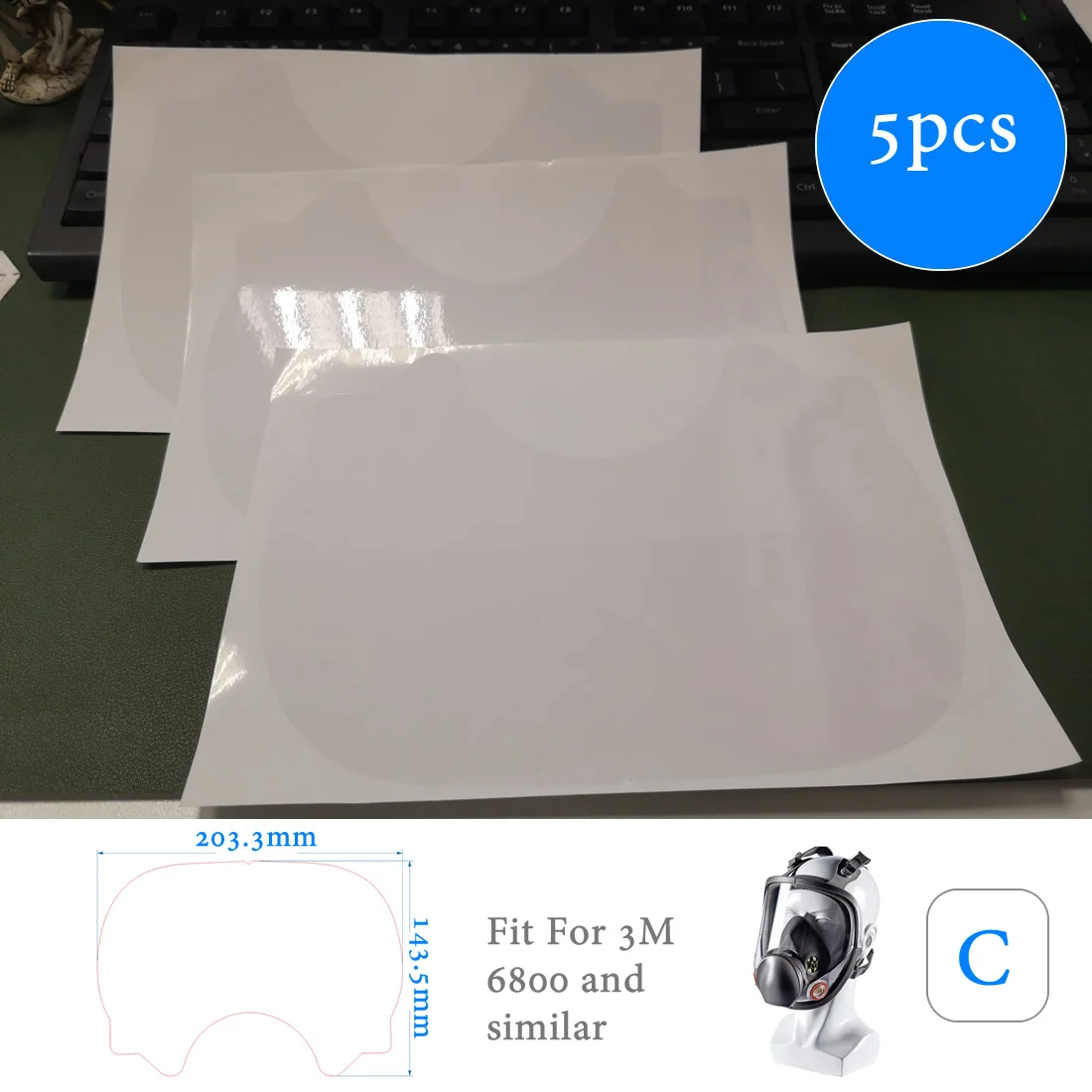 

Высококачественная Защитная пленка для 6800 респиратора, полная маска для лица, Защитная пленка для экрана, распыляющая маска