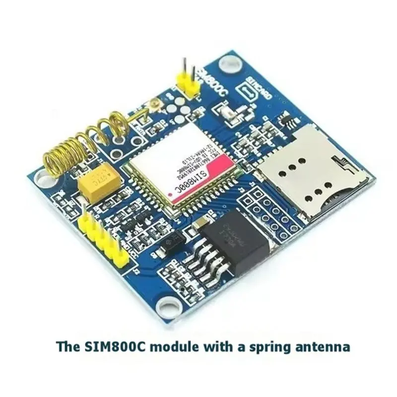 Плата разработки ABJF-SIM800C с пружинной антенной, модуль GSM GPRS, поддержка сообщений, аудиоинтерфейс Bluetooth (art.: 3920dbc8fdeef) - 3920dbc8fdeef