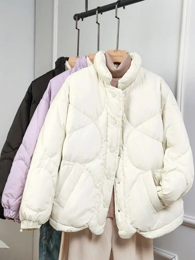 

Women Down Jacket New Casual Style White Duck Down Jackets Autumn Winter Warm Coats And Parkas Female Outwear