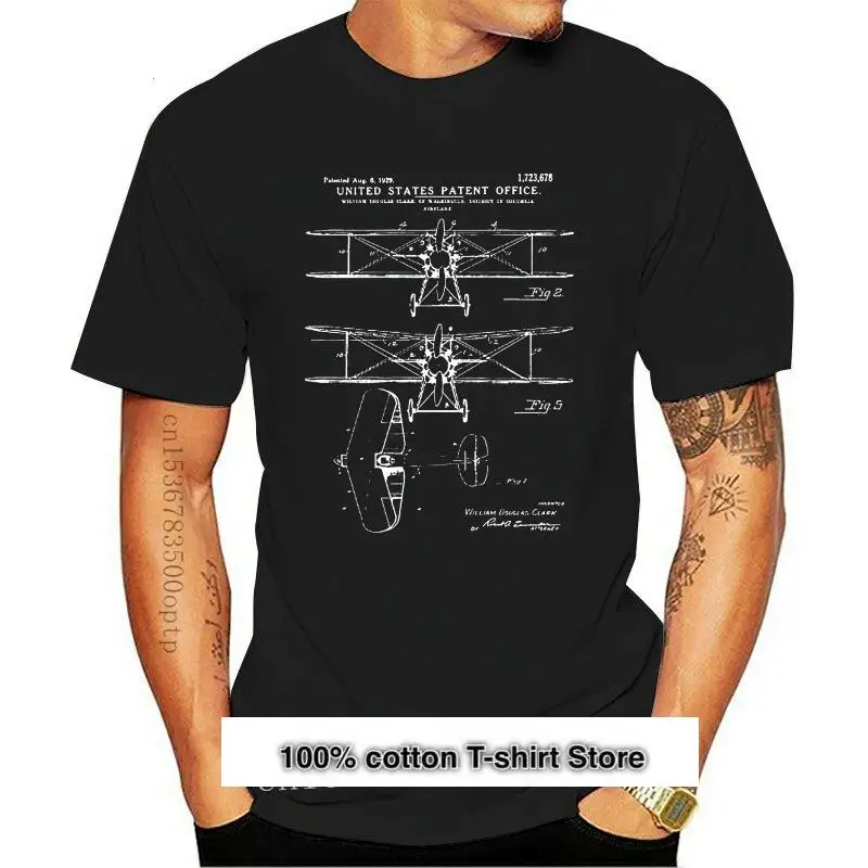 

Nueva marca de ropa de verano 2021 Biplane charol 1929 avión piloto aviación Vintage camiseta