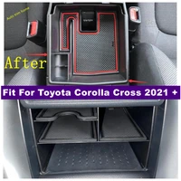 central storage pallet armrest container box cover for toyota corolla cross 2021 2022 central control storage box phone holder