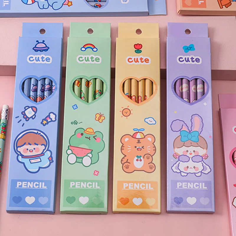 

6PCS Cartoon Printing Pencils Pencil For School Supplies Stationery Drawing Pencils For Kids Students Sketching Pencils Set 2022