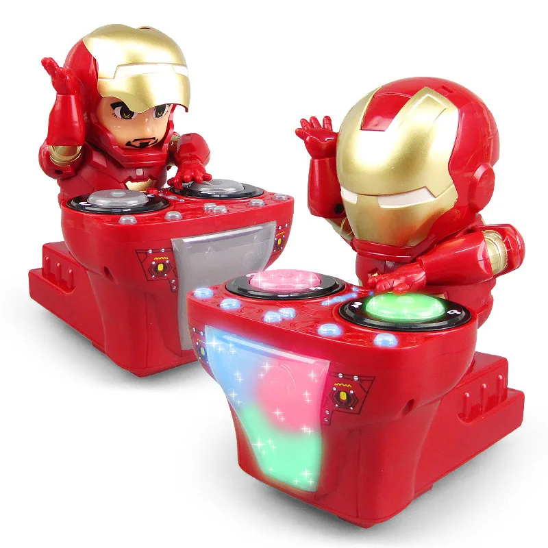 

Marvel Dancing Diy Iron Man Robot Figures Action Music Shiny Electronic Marvel Superhero Model Kids Birthday Gift Toys