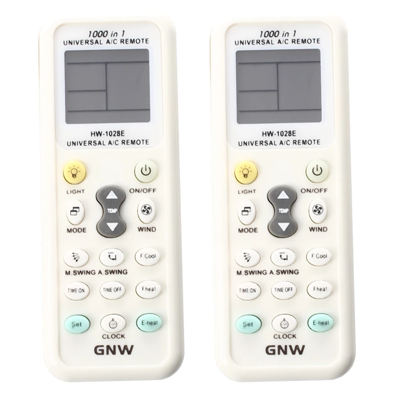 

2X Universal LCD Screen A/C Remote Controller For Air Conditioner K-1028E