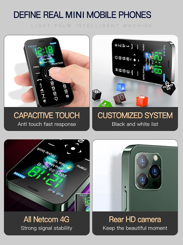 Original SOYES D13 4G LTE Mini Mobile Phone 900mAh Type-C Input With Camera SOS Dual SIM 1.77