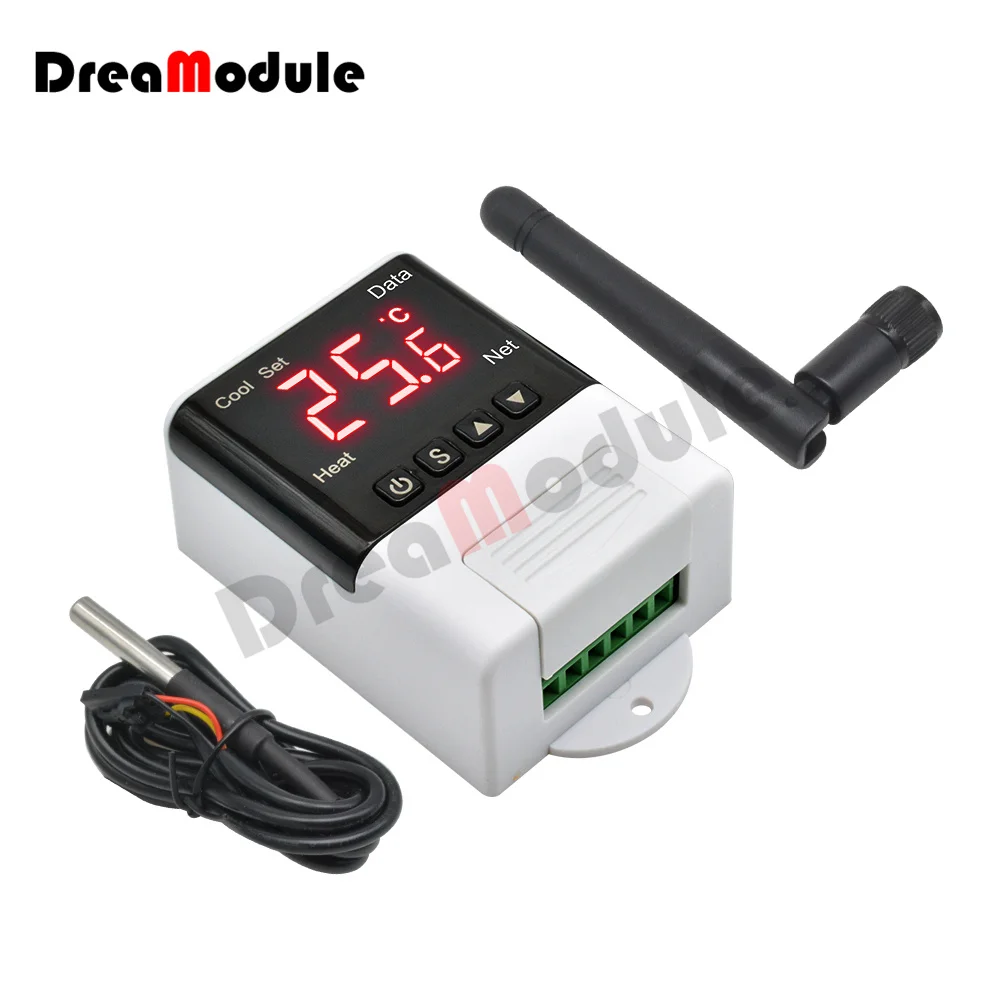 dtc1201 ac 110v 220v thermostat ntc sensor digital display wifi temperature controller electronic digital thermoregulator w3001 free global shipping