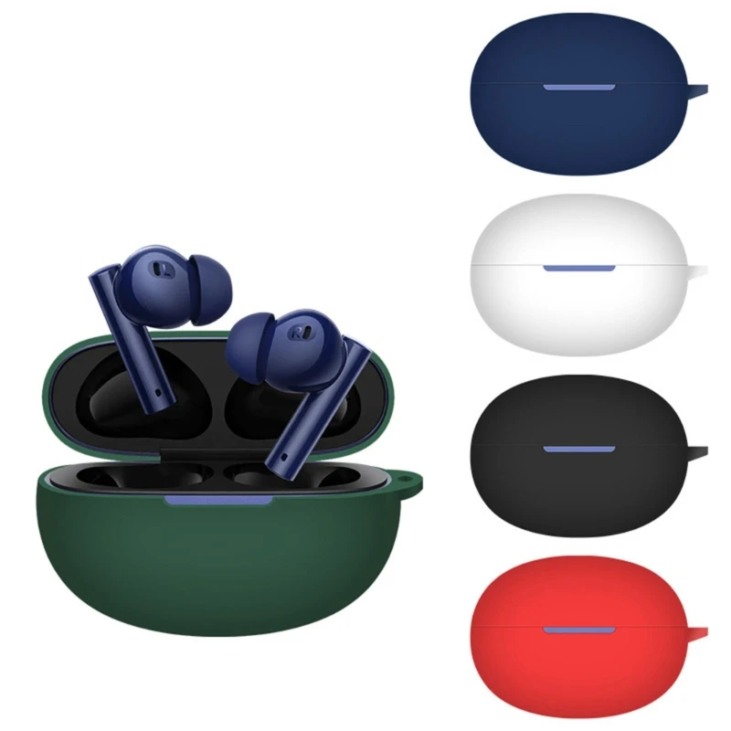 

Protective Carrying Case Shockproof Compatible for Realme Buds Air 5 Earphone Dustproof Soft Housing Charging Box Sleeve P9JB