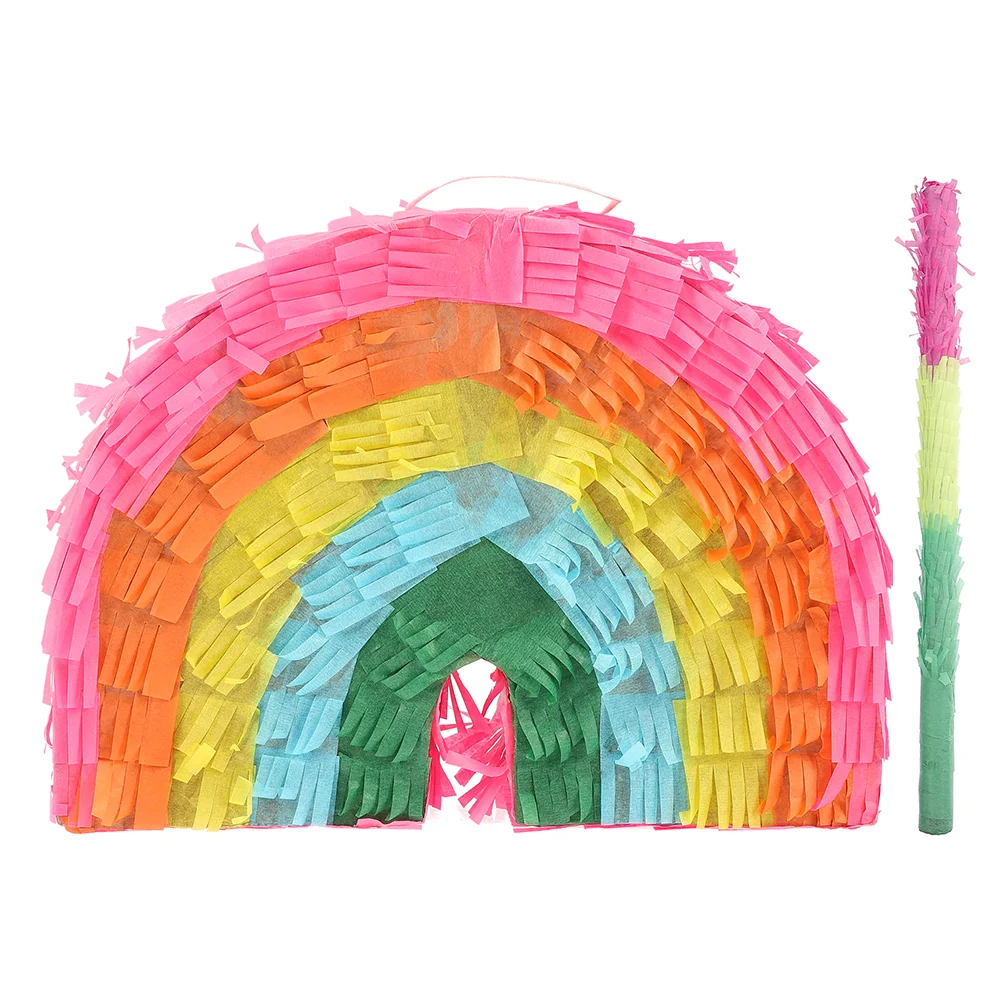 

Pinata Wedding Cake Decor Toys Party Sticks Christmas Girl Paper Rainbow Decoration Bride Kids