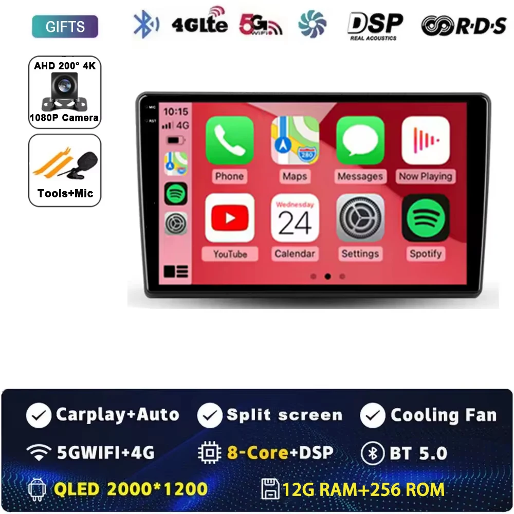 

Для Kia Ceed ED 2006-2012 Android 15 Carplay Автомобильный радиоприемник Мультимедийный видеоплеер Навигация GPS Без 2Din 2 Din DVD DSP 4G