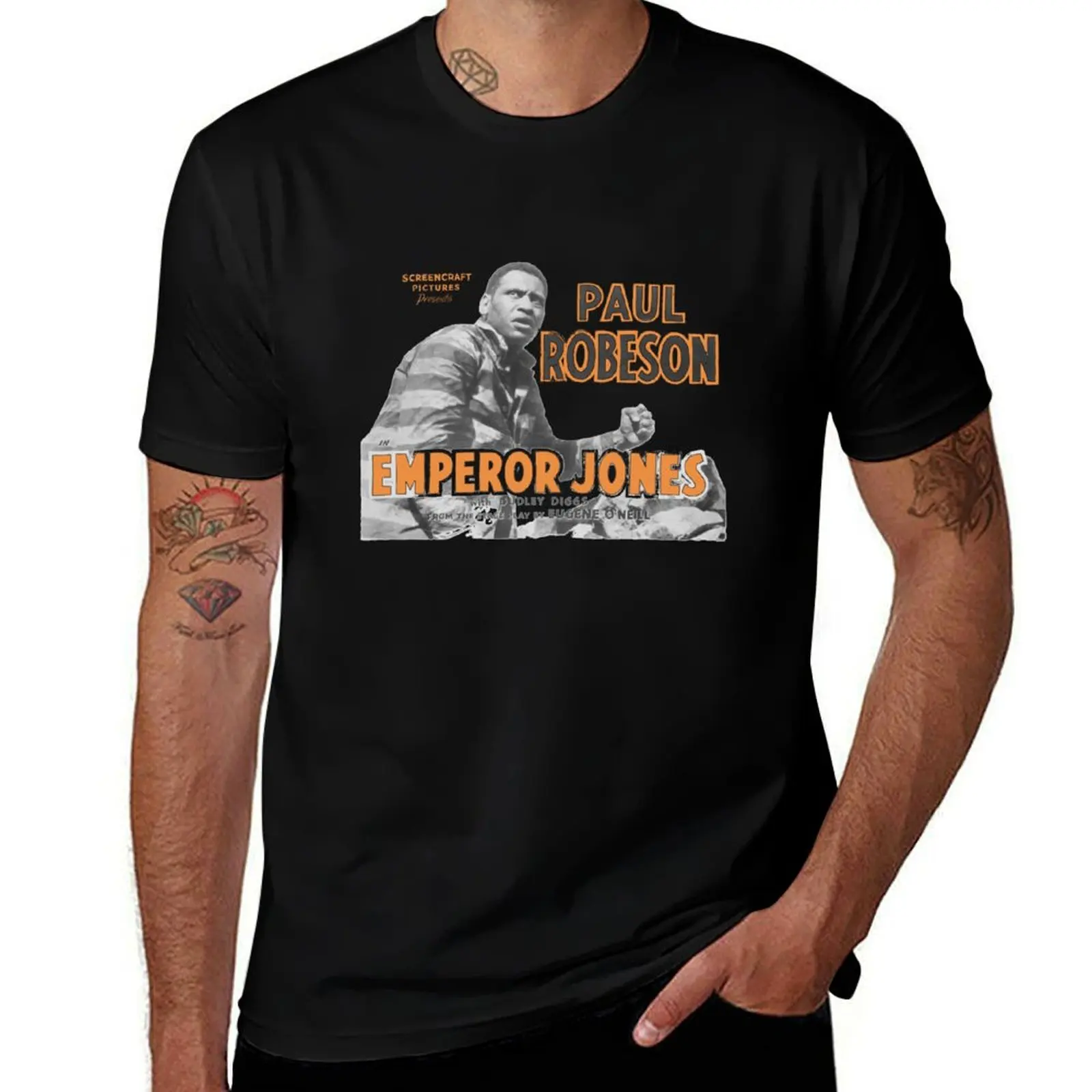 Фото Футболка Paul Robeson Emperor Jones Civil Rights Film Play, быстросохнущая тренировочная футболка с короткими рукавами №1