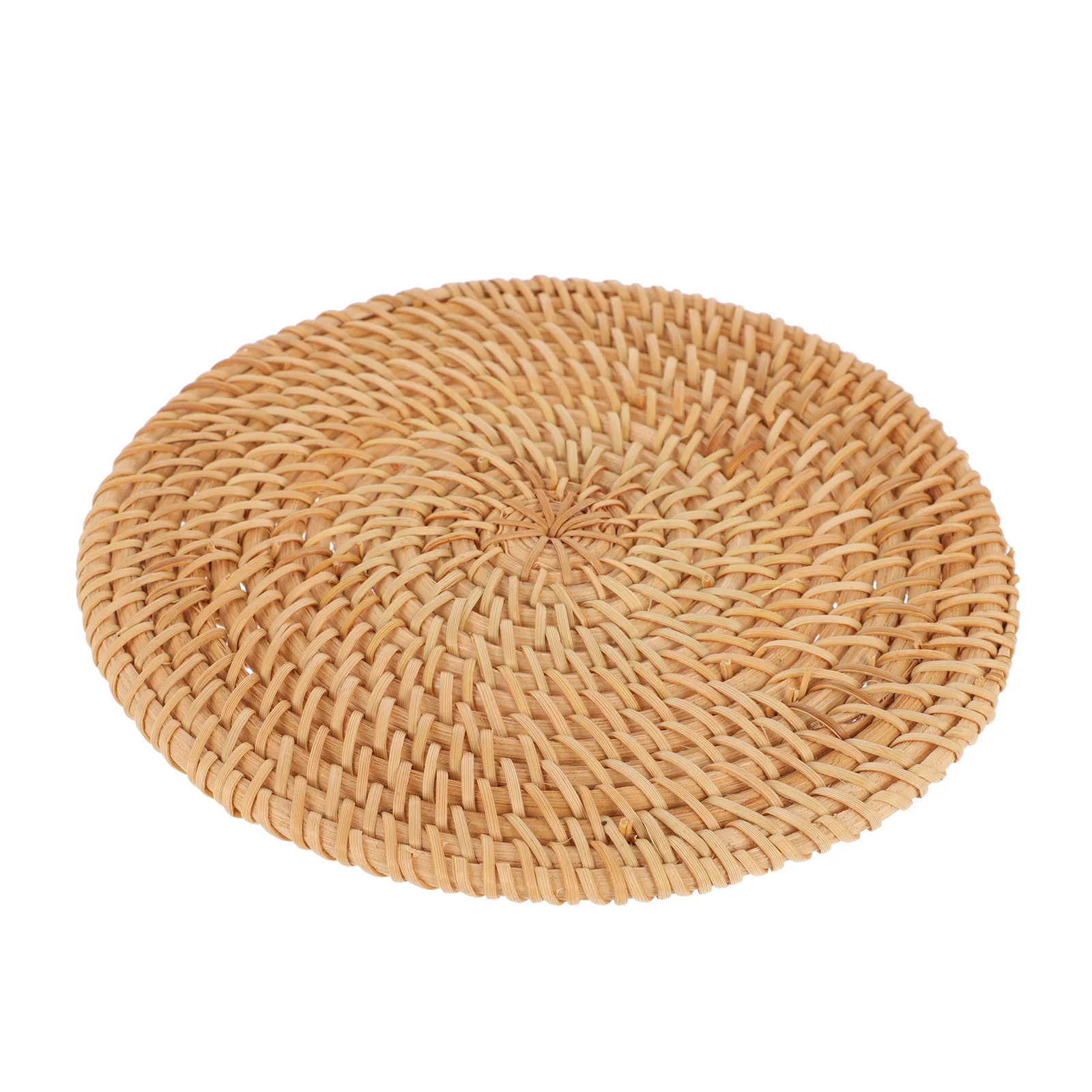 

1pc Round Placemat Hyacinth Placemats Woven Place Mat Braided Placemats Rattan Tablemats Wicker Coaster