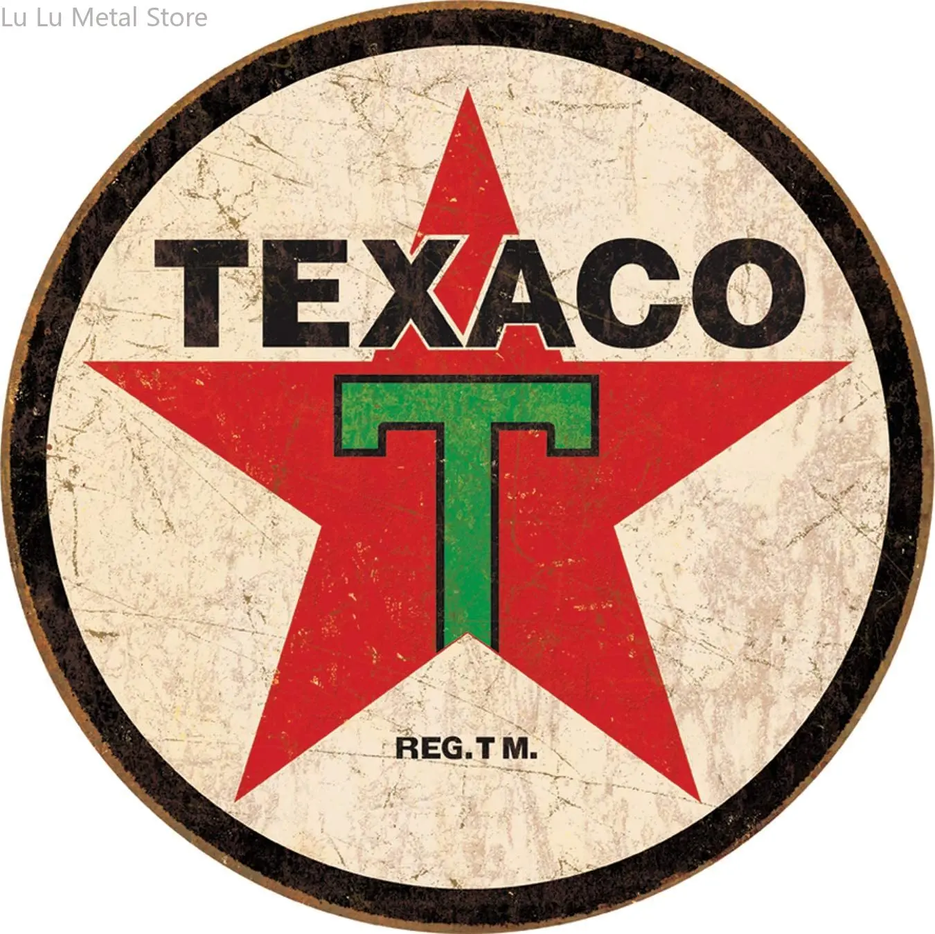 

Enterprises Texaco '36 Round Tin Sign Retro decoration on the wall, family bar, restaurant cafe metal round sign