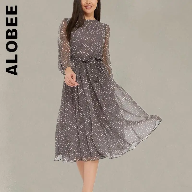 

Alobee New Dress Women Chic Sweet Dress All-Match Harajuku Outfits Club Elastic Robe Elegant Simple Vestidos Dresses Woman