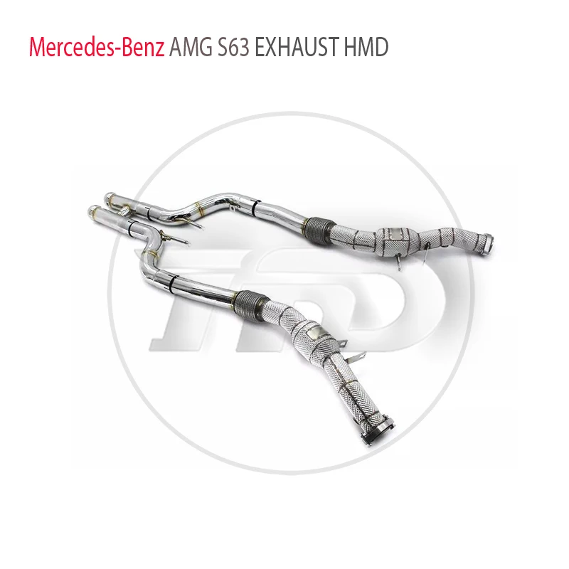 

HMD Exhaust System High Flow Performance Downpipe for Mercedes Benz AMG S63 W222 5.5T With Catalytic Converter Racing Pipe