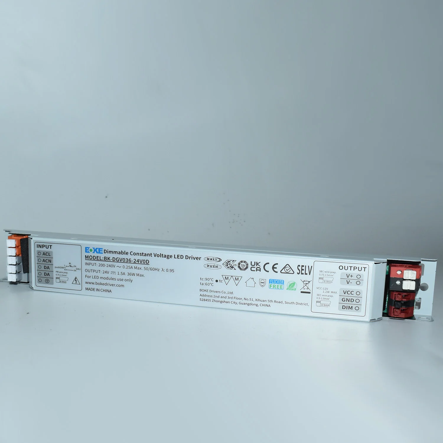 Стальная флейта 24 в 48 DALI Driver DT6 36 Вт 60 100 150 Push(push DIM) 1-10 3 1 линейный источник питания с