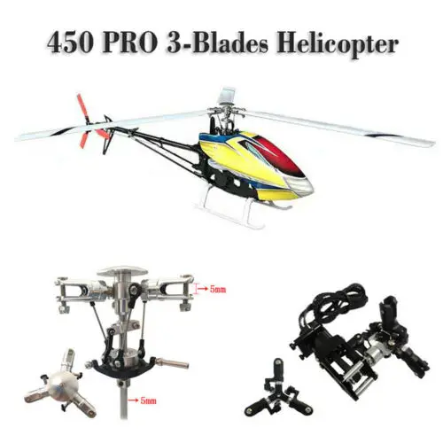 

VCTRC 450 pro 3 Лопасти роторный вертолет из углеродного волокна 6 CH 3D RC комплект вертолета