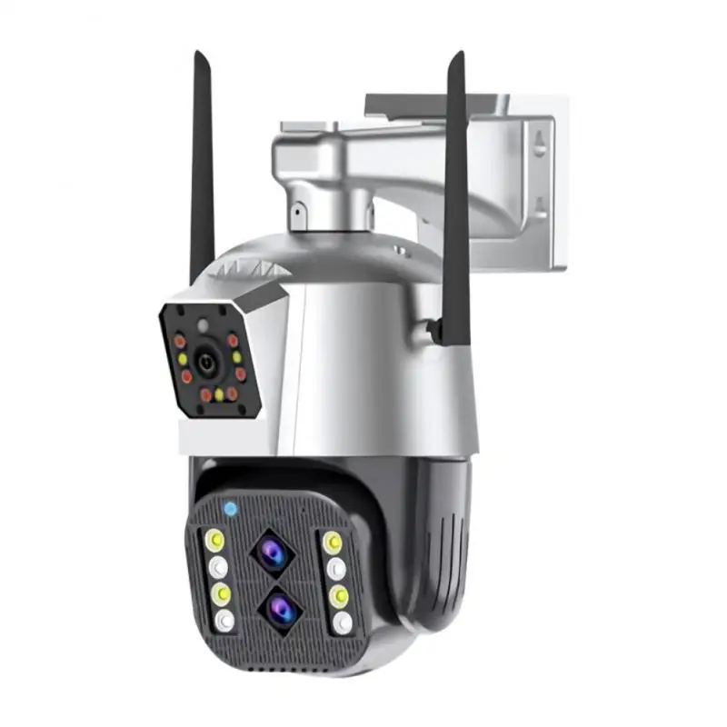 

2k Dual-lens Cctv Camera Smart Alarm Wifi Ptz Outdoor Cam 4 Million Pixel Surveillance Camera 360 Degree Monitoring Night Vision